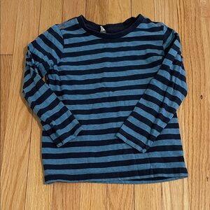 Joules Boys Long Sleeve Navy and Blue Stripe Tee